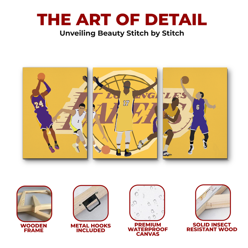 LAKERS MINIMALIST WALL CANVAS