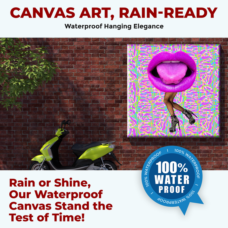 GIRL, LIPS & HEELS DECOR CANVAS