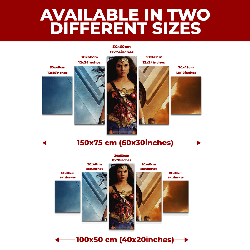 WONDER WOMAN THE MOVIE WALL CANVAS
