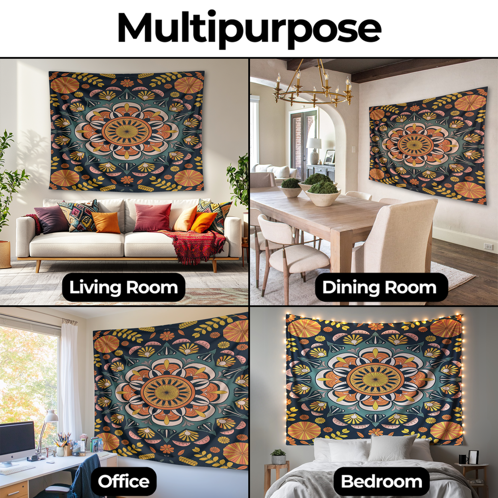 VIBRANT MANDALA TAPESTRY