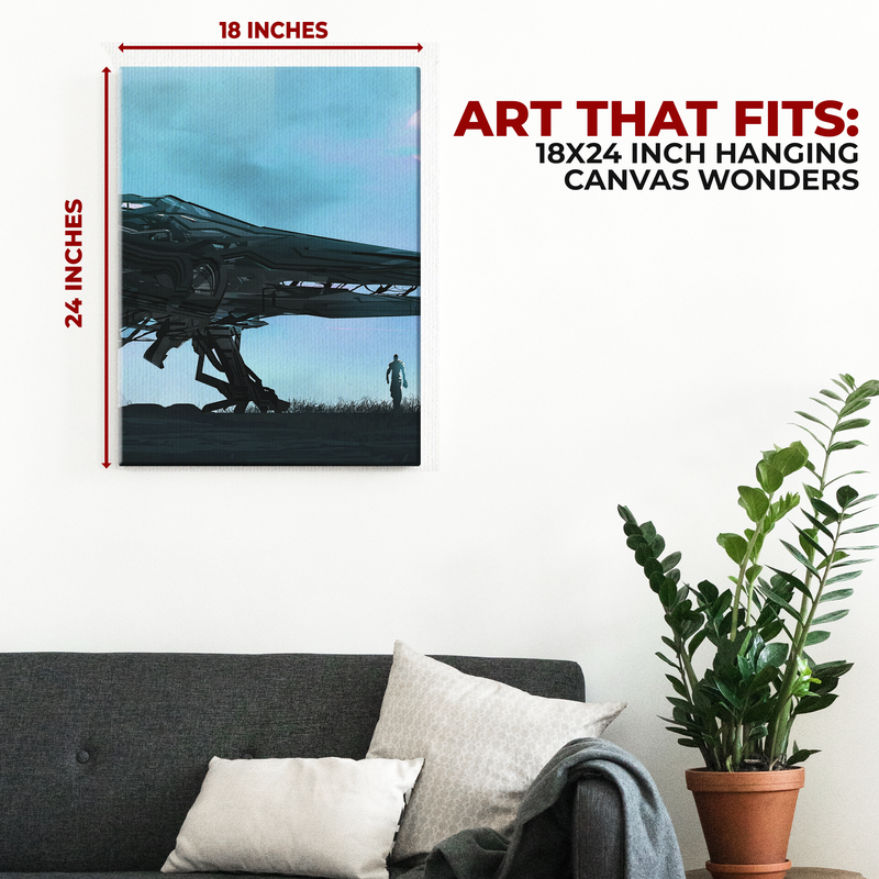 SPACESHIP WALL CANVAS DECOR