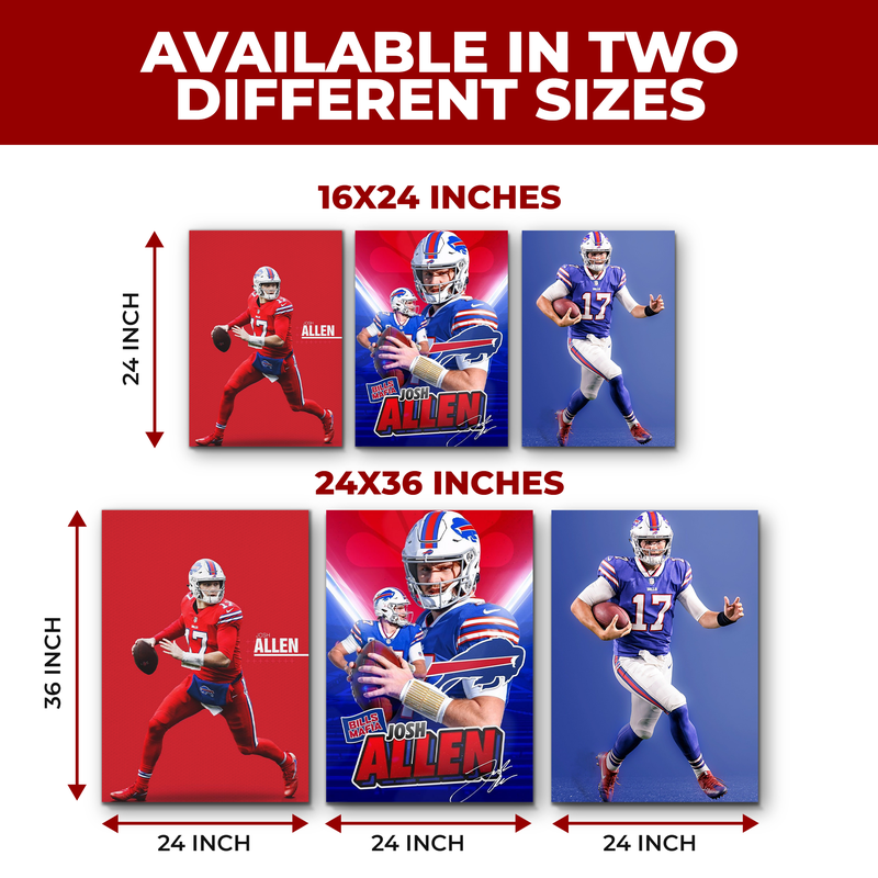 JOSH ALLEN BILLS MAFIA WALL CANVAS