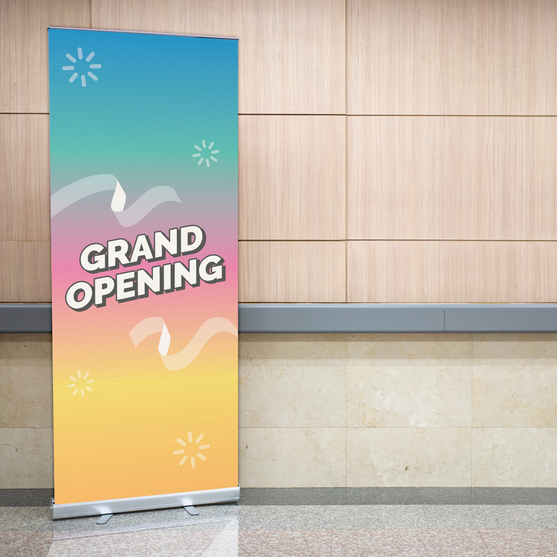 GRAND OPENING BANNER RETRACTABLE