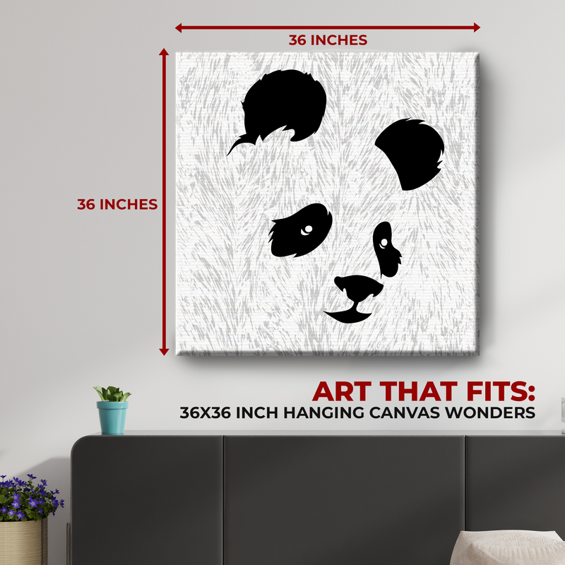 PANDA FACE CANVAS DECOR
