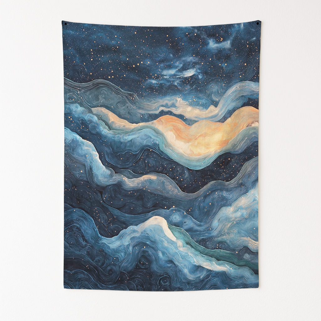 COSMIC WAVES WALL TAPESTRY
