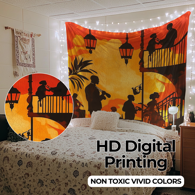 HARLEM RENAISSANCE NIGHT WALL TAPESTRY