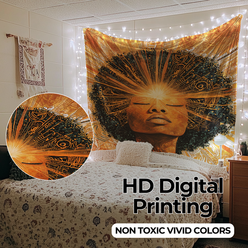 AFRO GODDESS AWAKENING WALL TAPESTRY