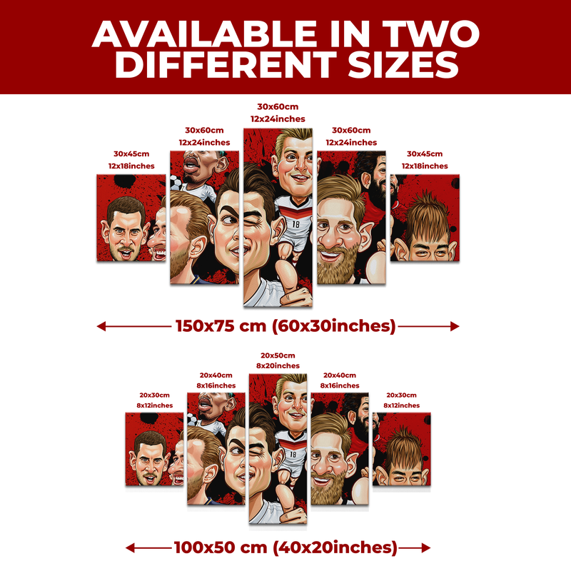 RONALDO, MESSI & MORE MVP COMIC DECOR CANVAS