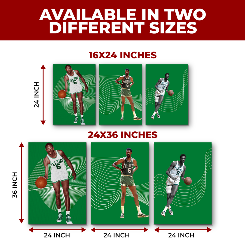 RUSSELL/ CELTICS WALL CANVAS