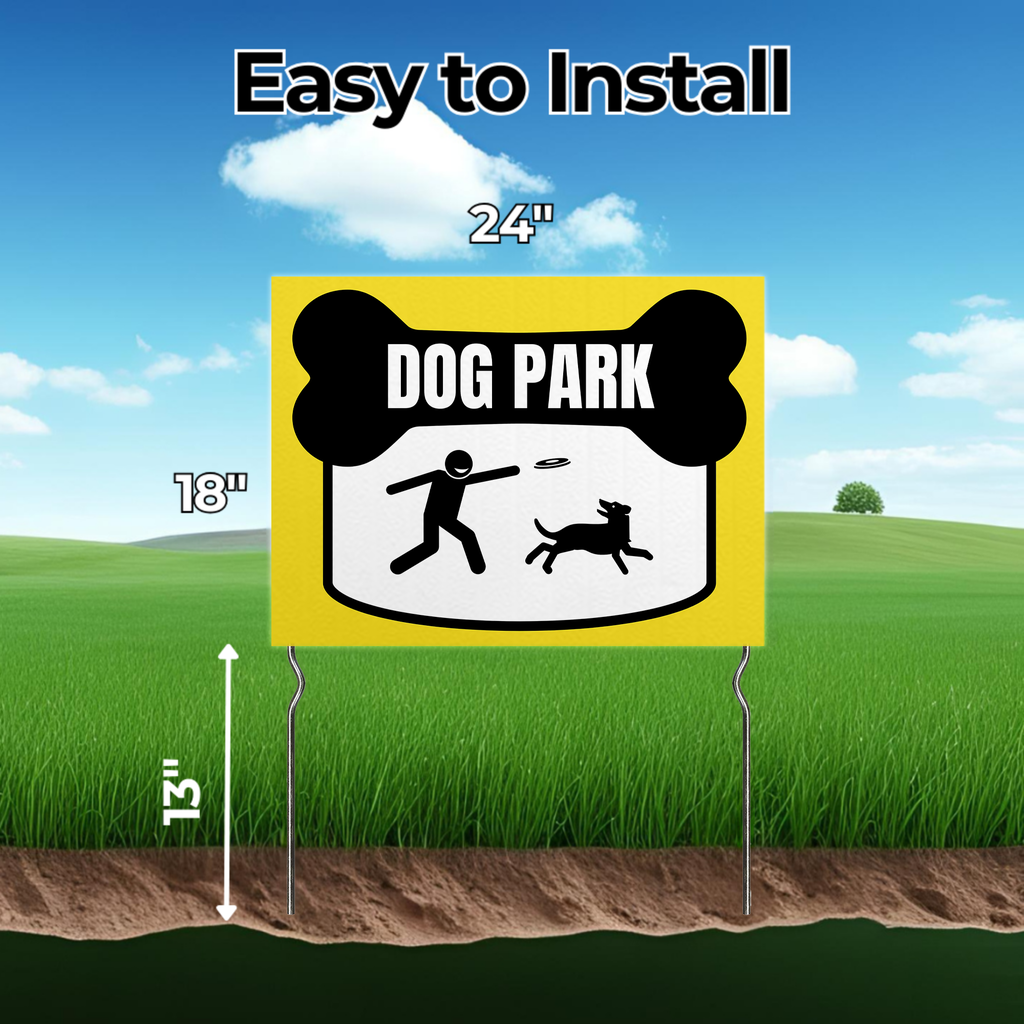 DOG PARK YARD SIGN
