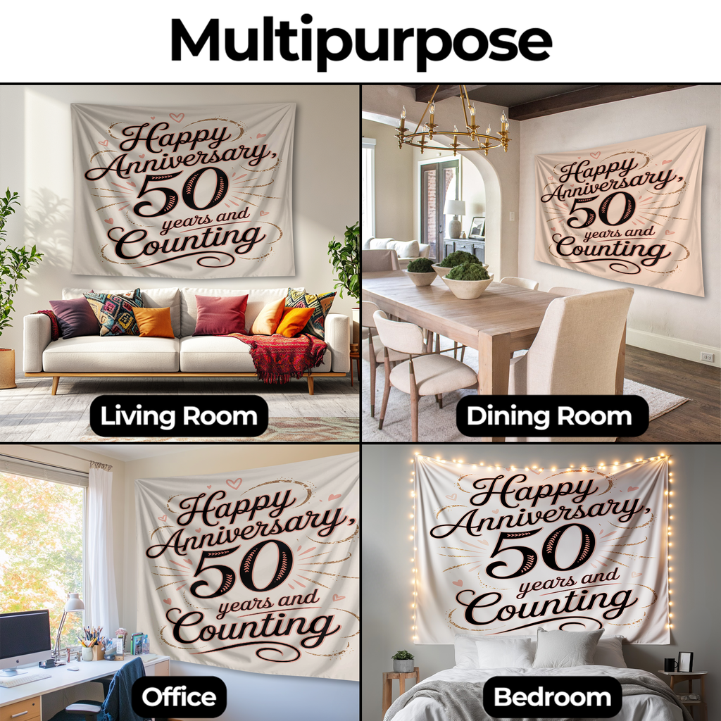 50TH ANNIVERSARY WALL TAPESTRY