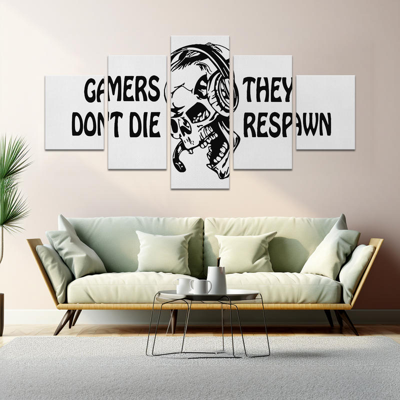 GAMERS DON'T DIE WALL CANVAS