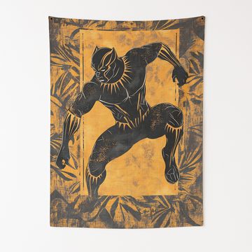 THE BLACK PANTHER SPIRIT WALL TAPESTRY