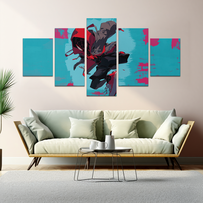 SPIDER-MAN MORALES CARTOON WALL CANVAS