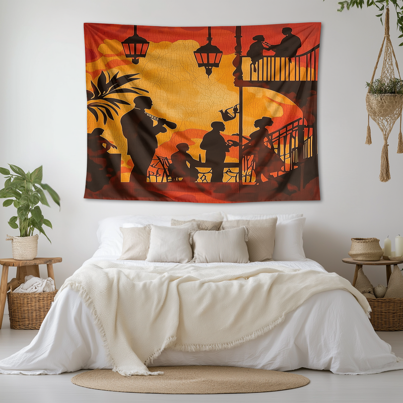 HARLEM RENAISSANCE NIGHT WALL TAPESTRY