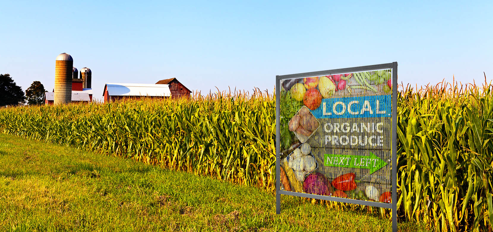 4'x4' Outdoor Banner Frame & Mesh Banner