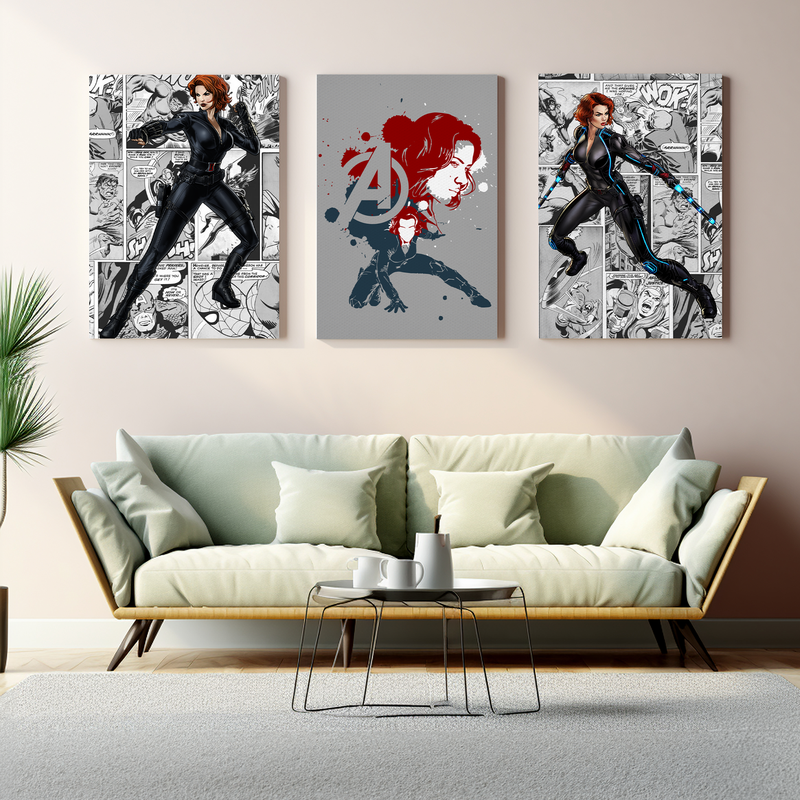 BLACK WIDOW CANVAS DECOR