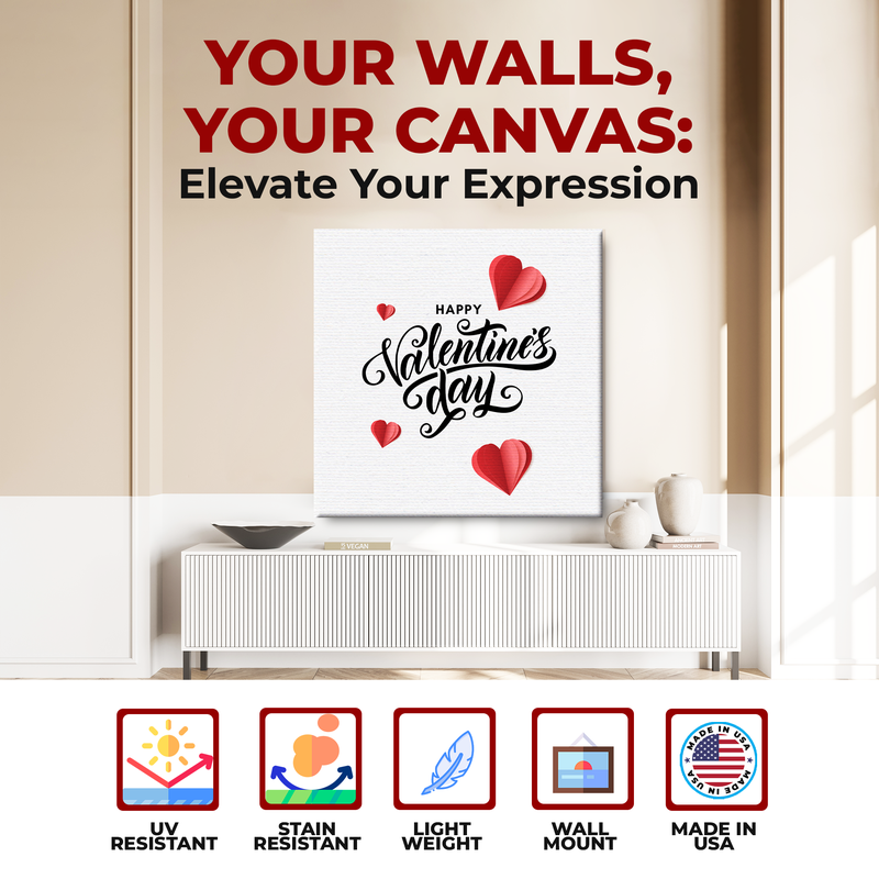 HAPPY VALENTINE'S DAY CANVAS DECOR