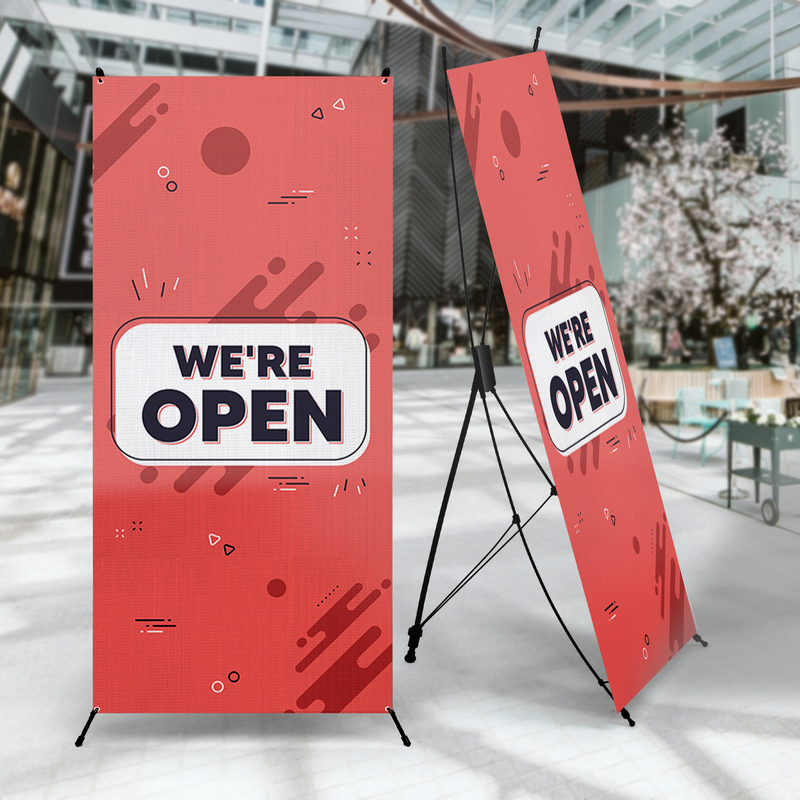WE'RE OPEN X-BANNER
