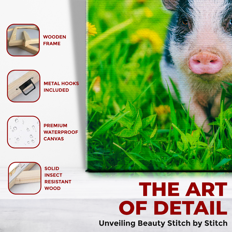 MINI PIG DECOR CANVAS
