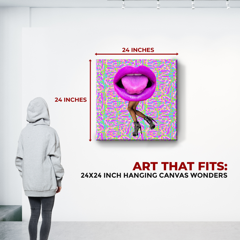 GIRL, LIPS & HEELS DECOR CANVAS