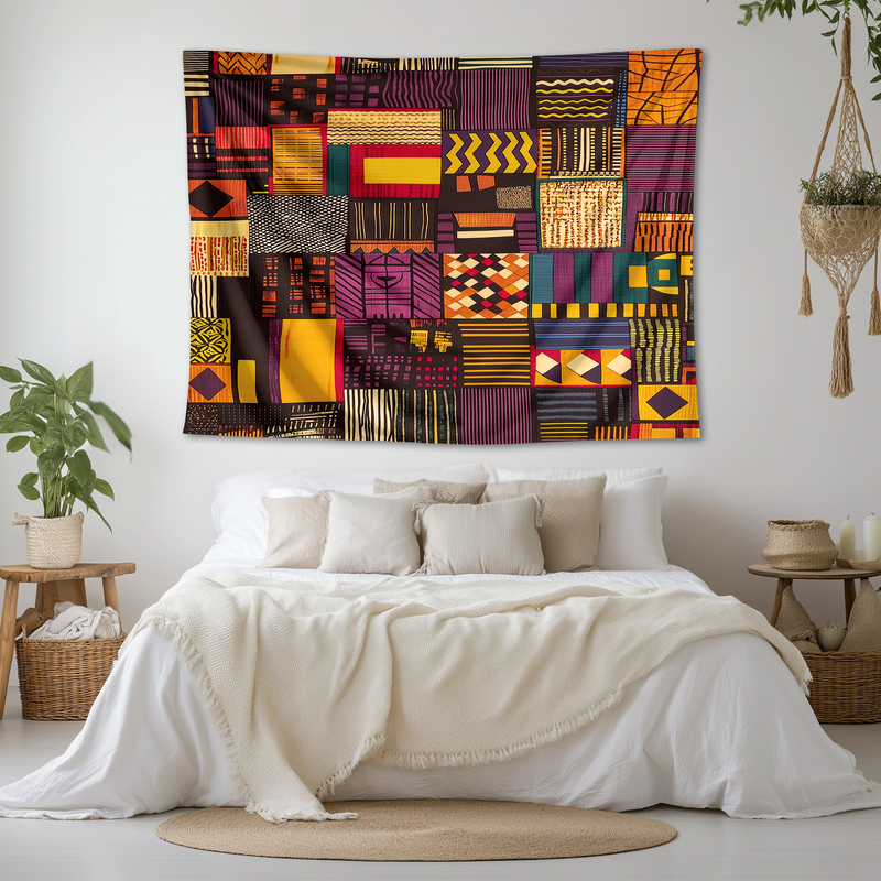 KENTE CLOTH TRADITIONS WALL TAPESTRY