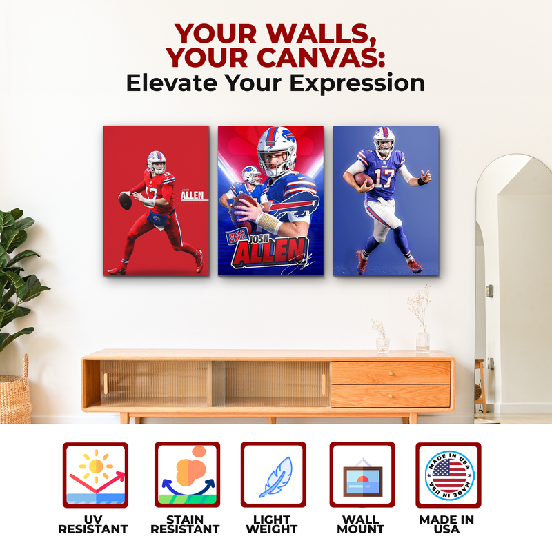 JOSH ALLEN BILLS MAFIA WALL CANVAS