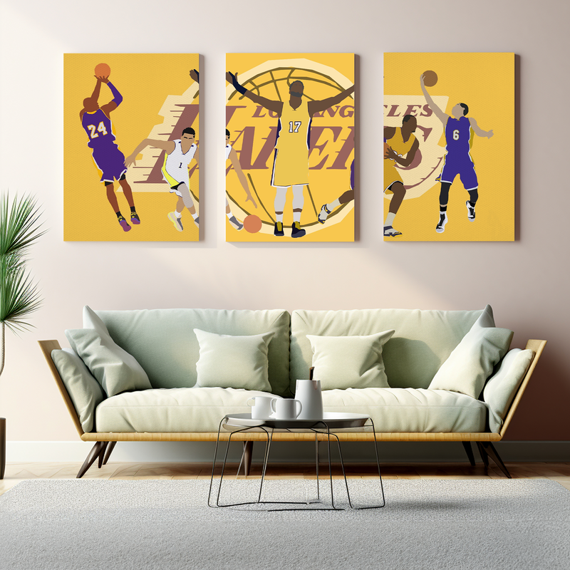 LAKERS MINIMALIST WALL CANVAS