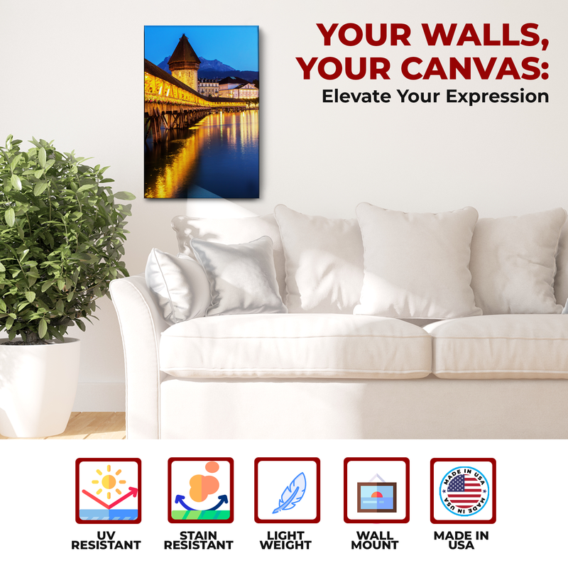 CHAPEL BRIDGE SWITZERLAND CANVAS DECOR