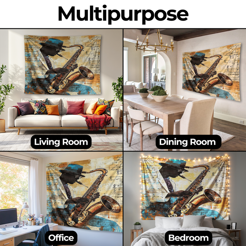 JAZZ & BLUES HERITAGE WALL TAPESTRY