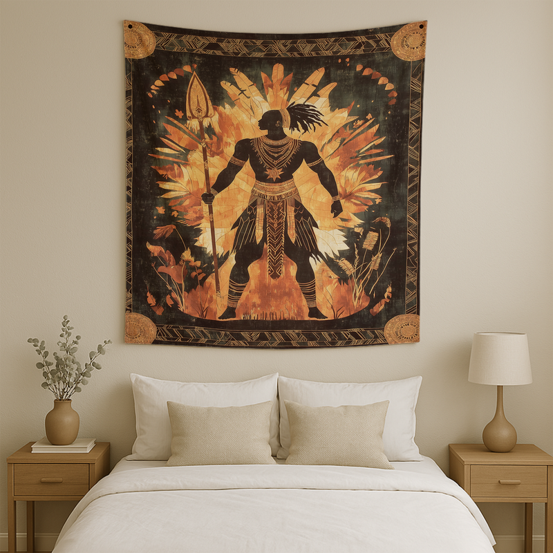 ANCESTRAL WARRIOR STRENGTH WALL TAPESTRY