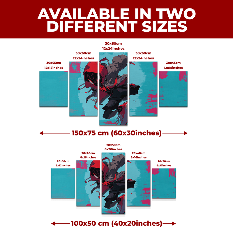 SPIDER-MAN MORALES CARTOON WALL CANVAS