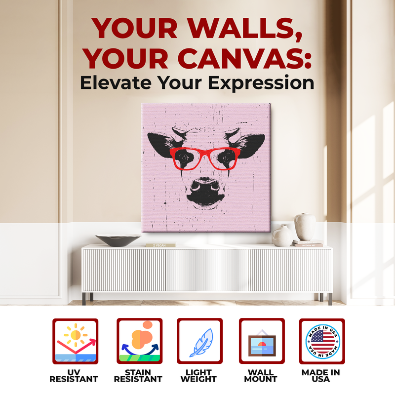 FUNNY COW DECOR CANVAS