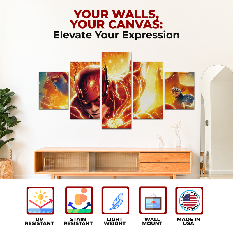 FLASH & CAPTAIN AMERICA WALL CANVAS