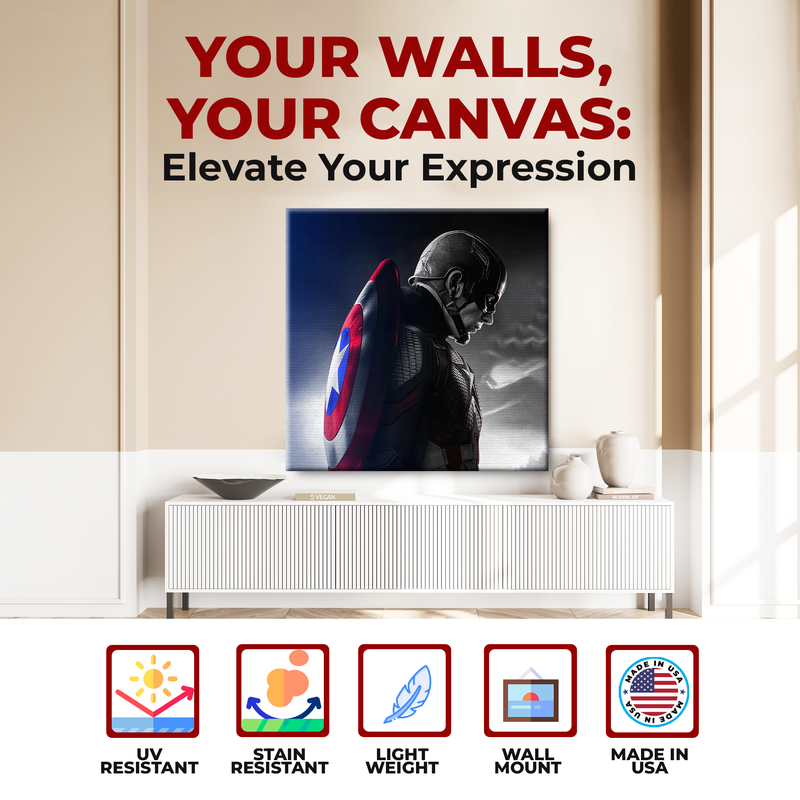 CAPTAIN AMERICA WALL CANVAS DECOR