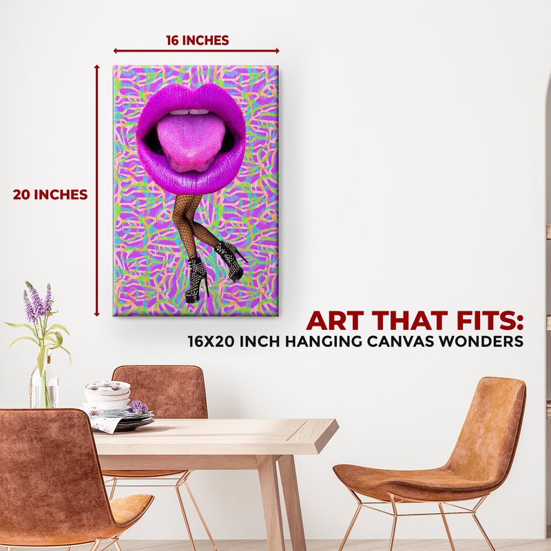 GIRL, LIPS & HEELS DECOR CANVAS