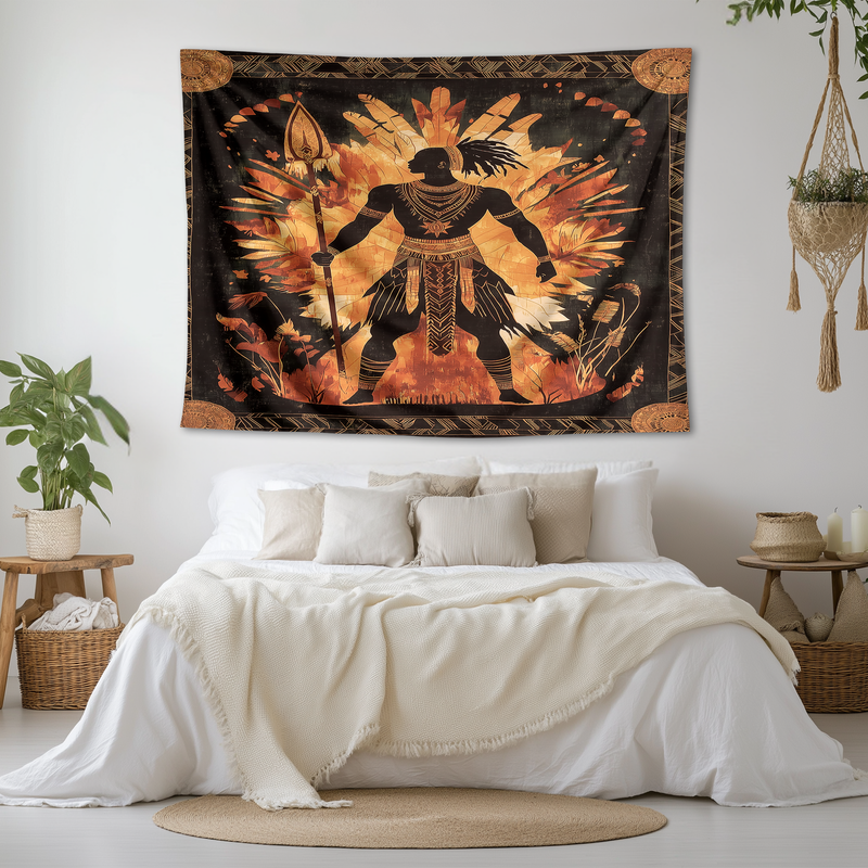 ANCESTRAL WARRIOR STRENGTH WALL TAPESTRY