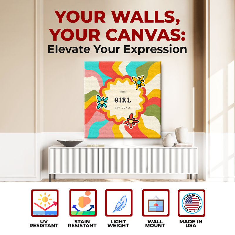 THIS GIRL GOT GOALS DECOR CANVAS