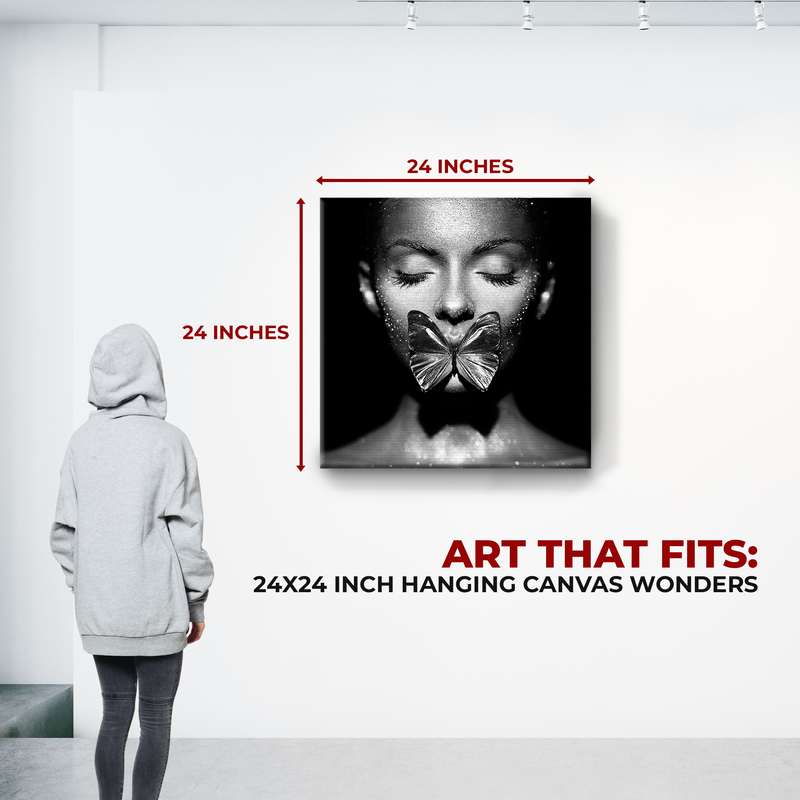 WOMEN & BUTTERFLY CANVAS DECOR