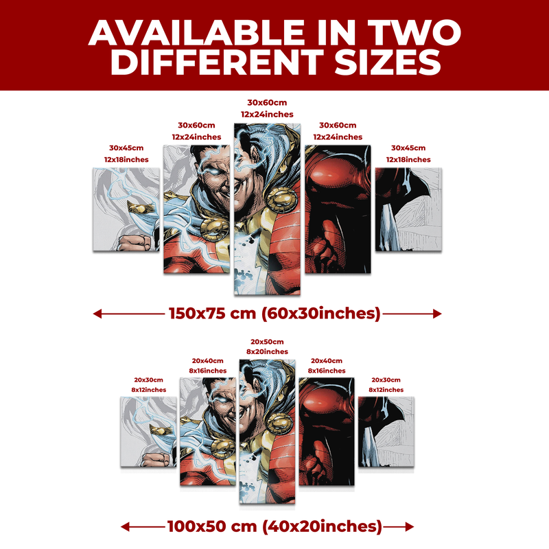 SHAZAM COMIC STYLE WALL CANVAS