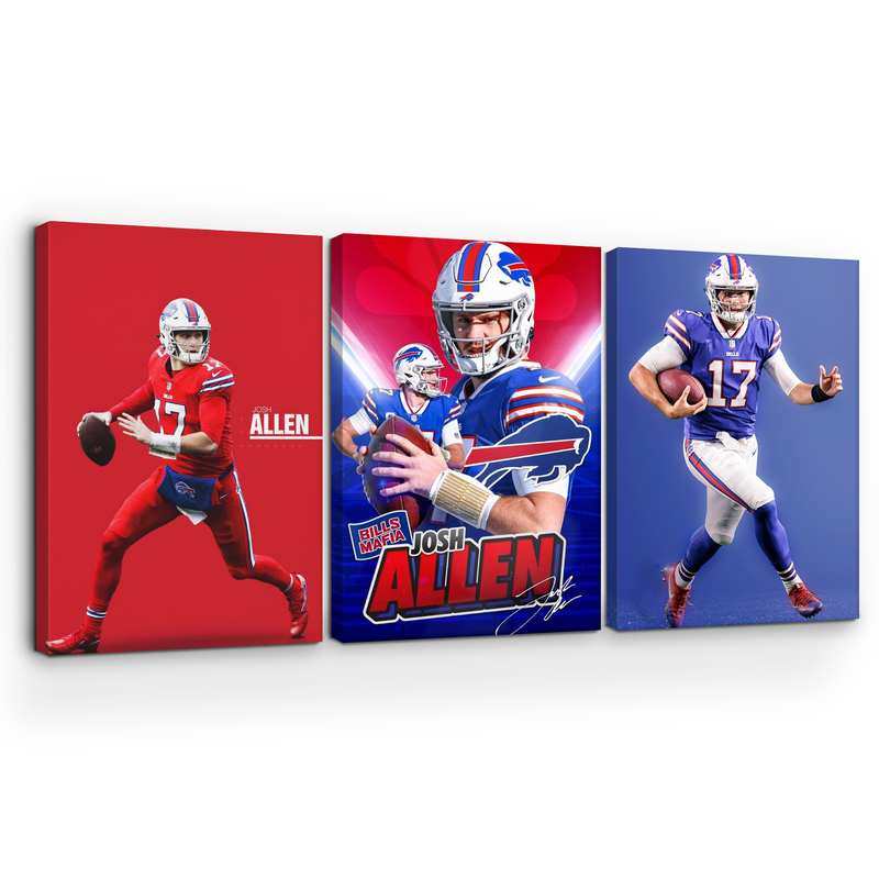 JOSH ALLEN BILLS MAFIA WALL CANVAS