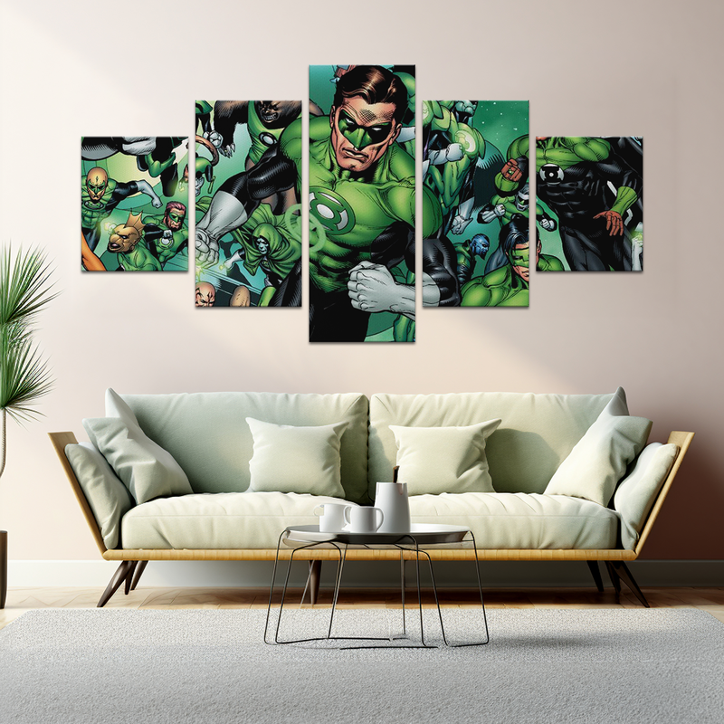 GREEN LANTERN TEAM WALL CANVAS