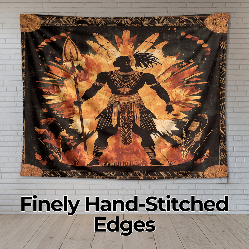 ANCESTRAL WARRIOR STRENGTH WALL TAPESTRY