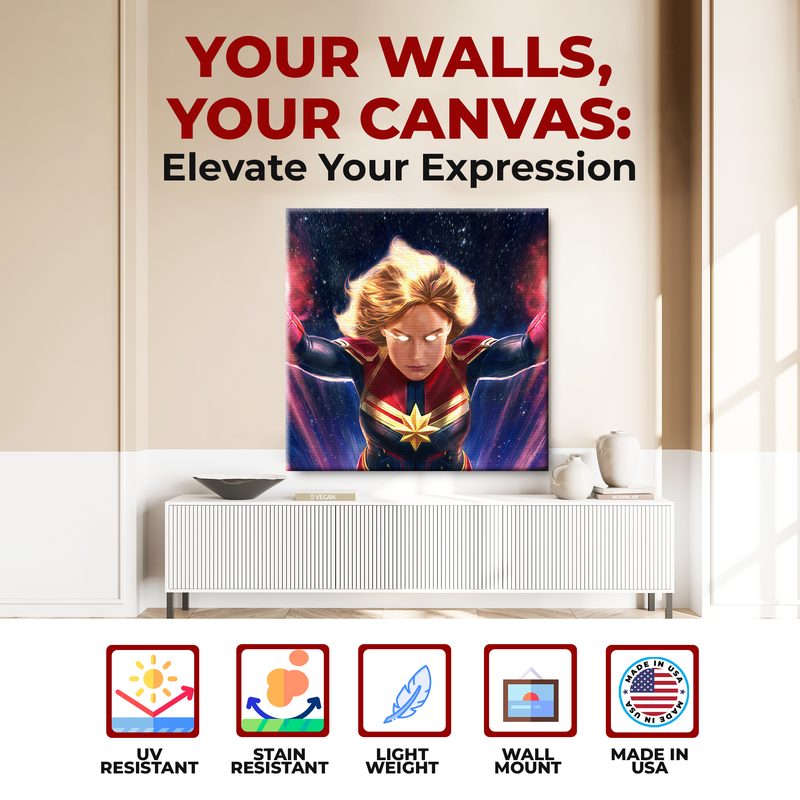 CAPTAIN MARVEL WALL CANVAS DECOR