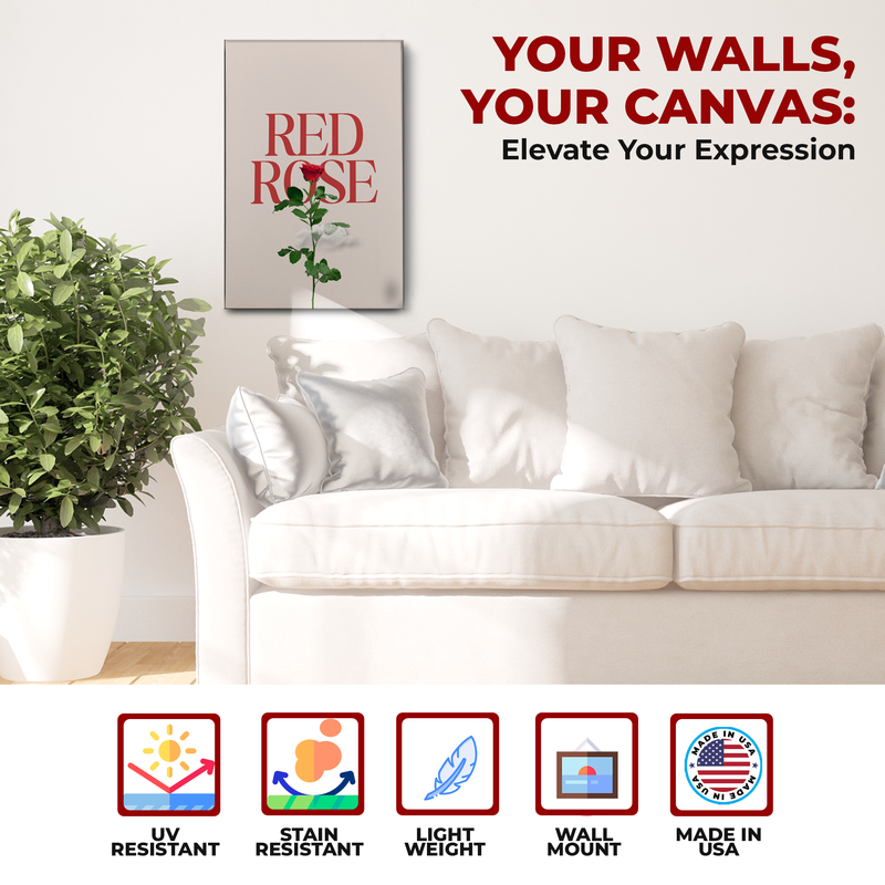RED ROSE CANVAS DECOR