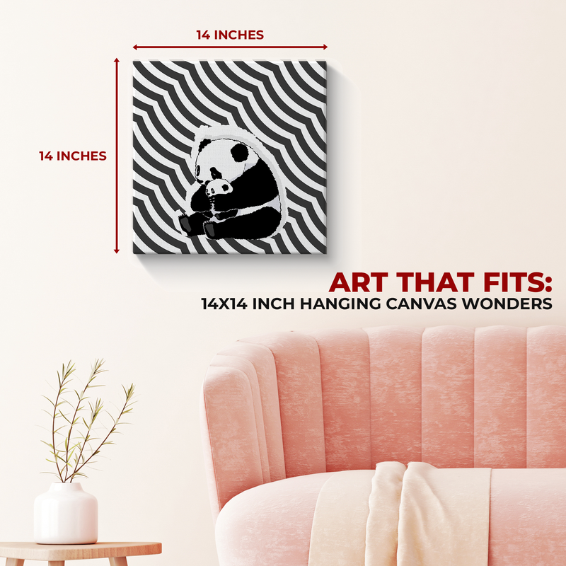 PANDA & BABY PANDA CANVAS DECOR