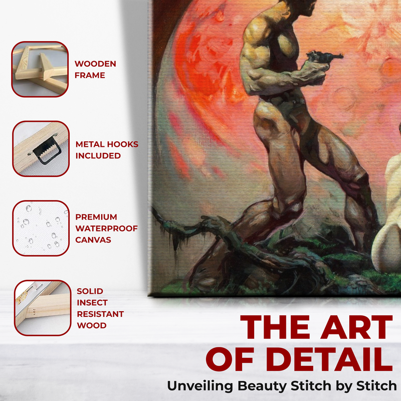 FRANK FRAZETTA RED PLANET MARS WALL CANVAS DECOR