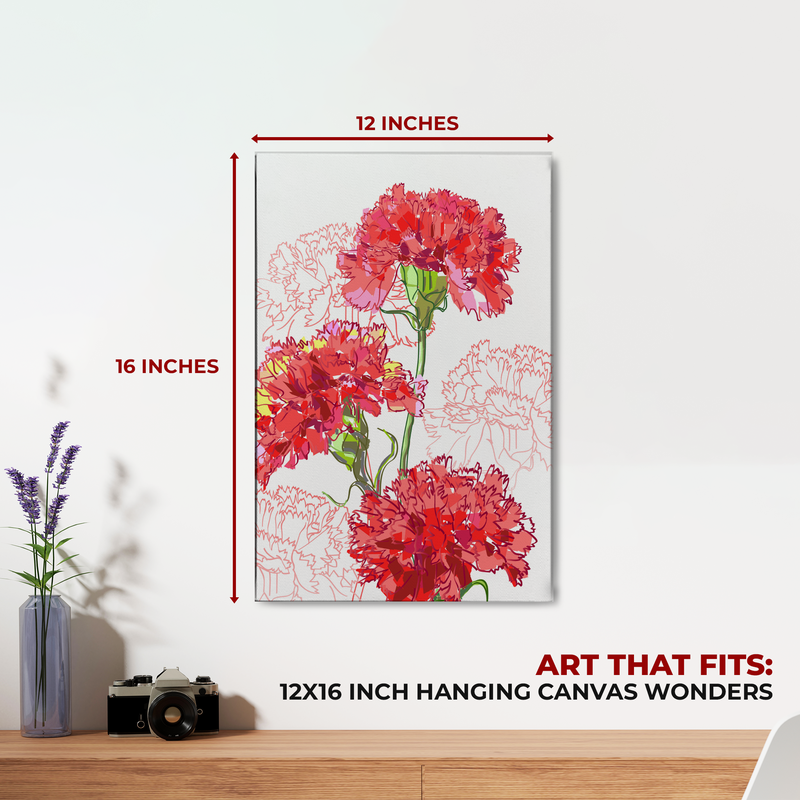 CARNATION SPLASH ART CANVAS