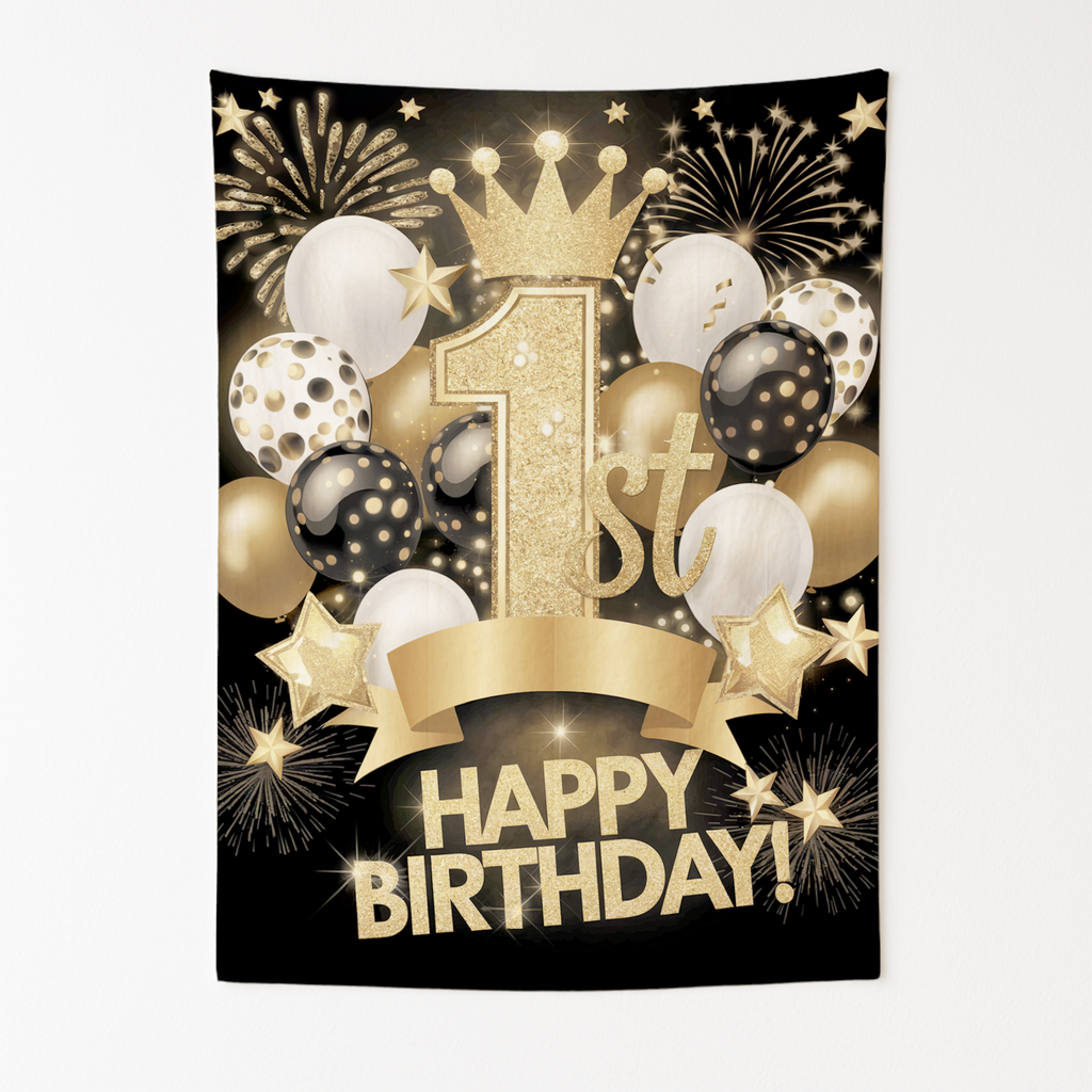 1ST BIRTHDAY WALL TAPESTRY