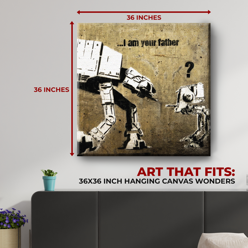 FUNNY ROBOTS STREET ART WALL CANVAS DECOR